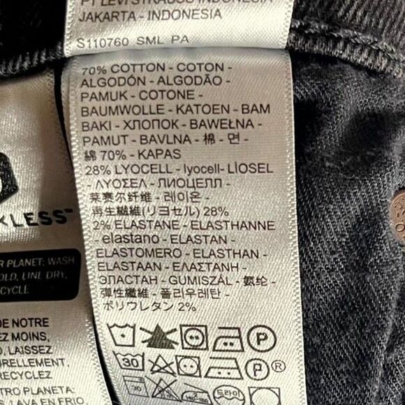 Levi Strauss & Co. 511 Big E Tab Jeans Faded Black Color Mens Size 29 x 30 - Picture 9 of 12